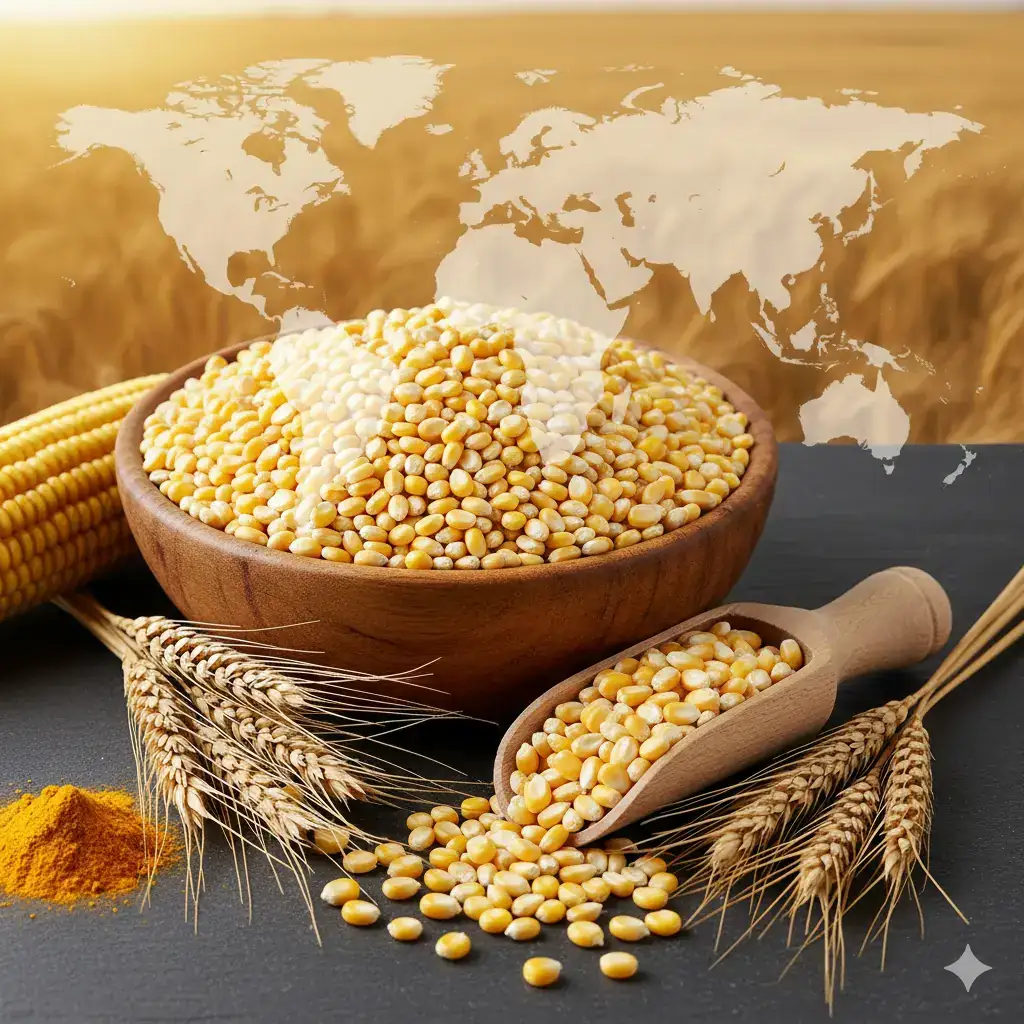 Maize for export from India
