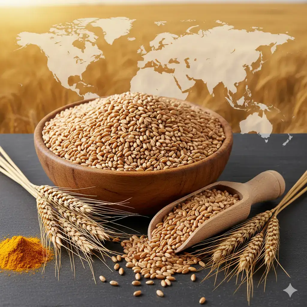 Wheat for export from India